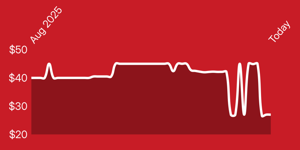 A line of a heart beat