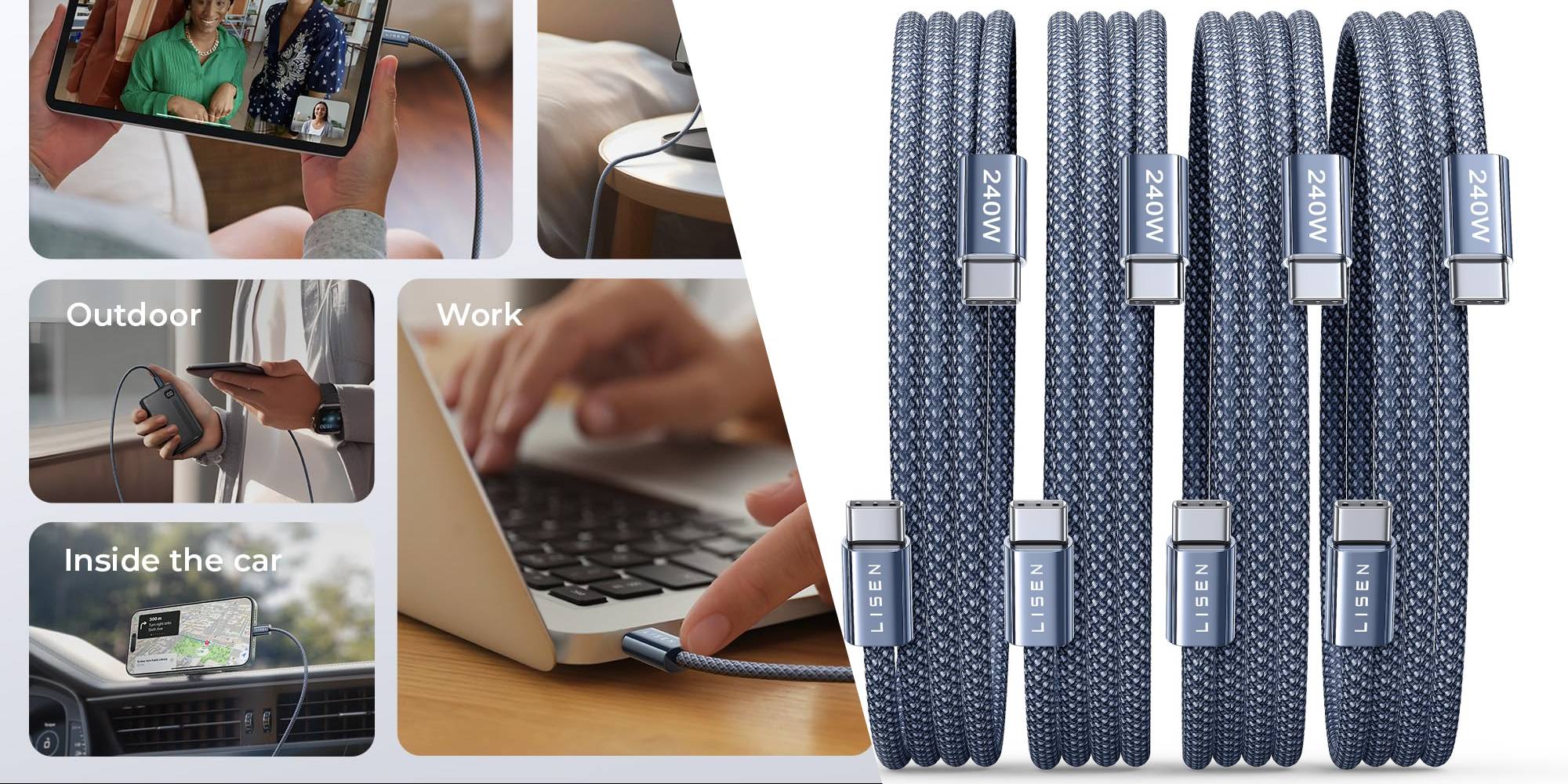 A close up of a cable