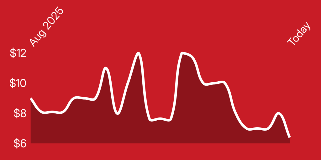 A line drawing of a red background