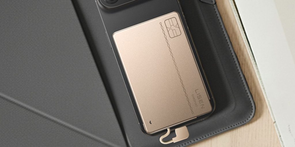 A cell phone on a case