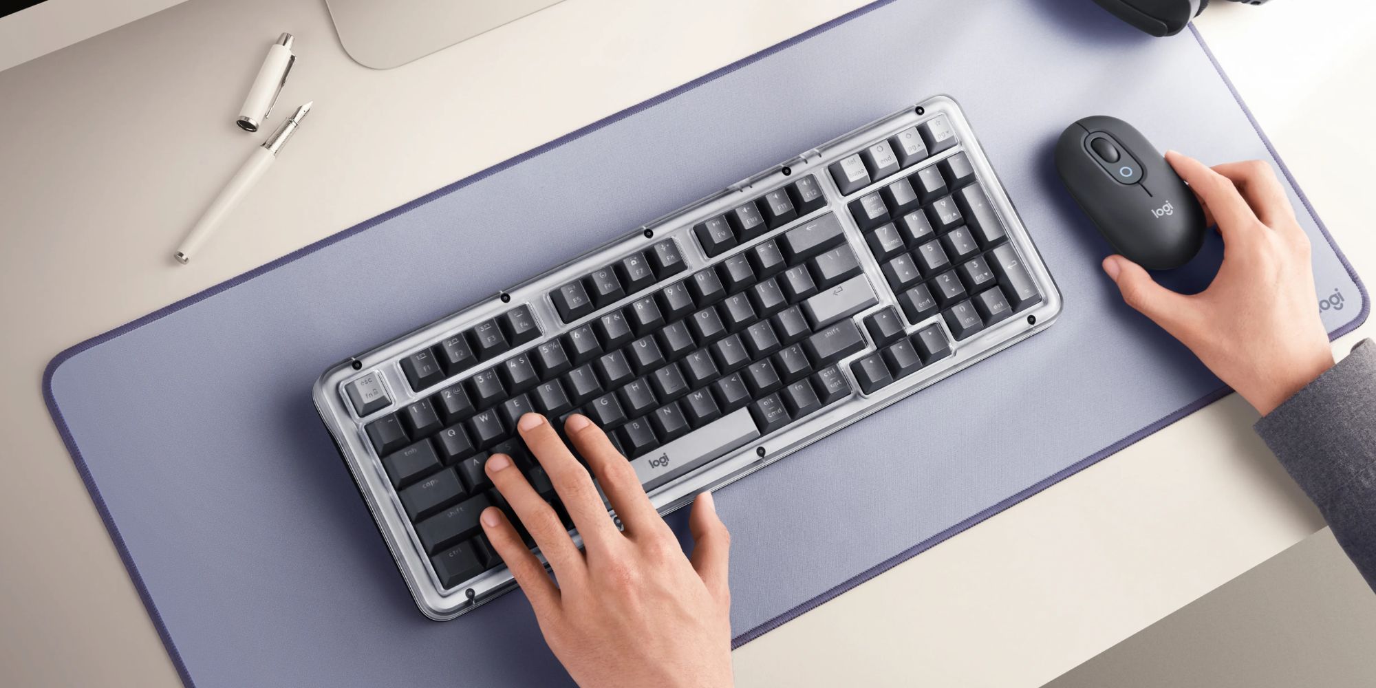 A hand on a keyboard