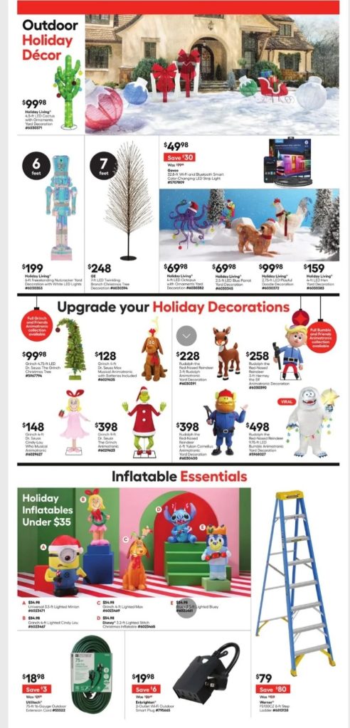 A page with a variety of inflatable toys