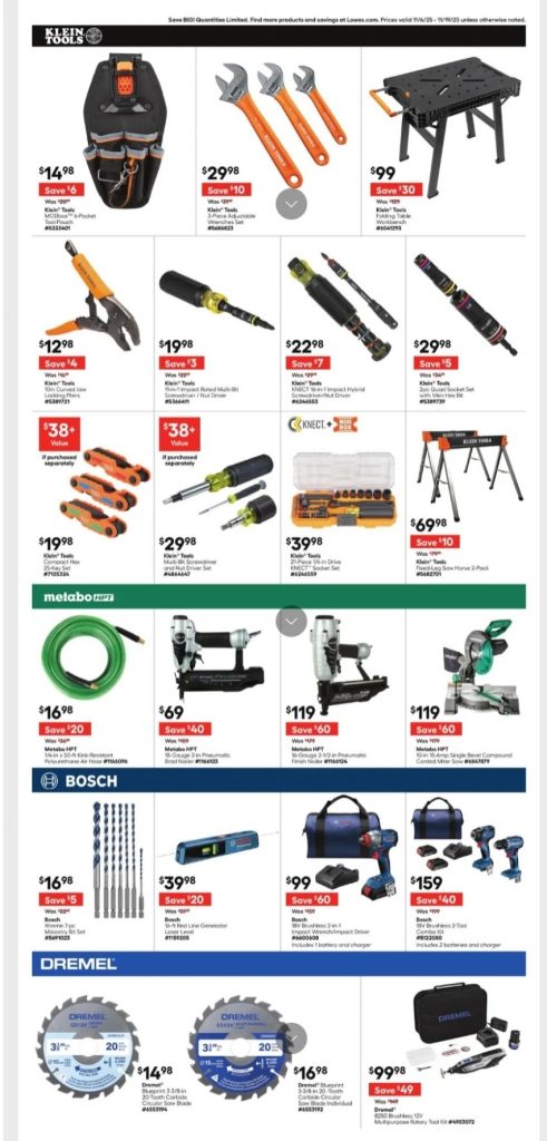 A page with a variety of tools