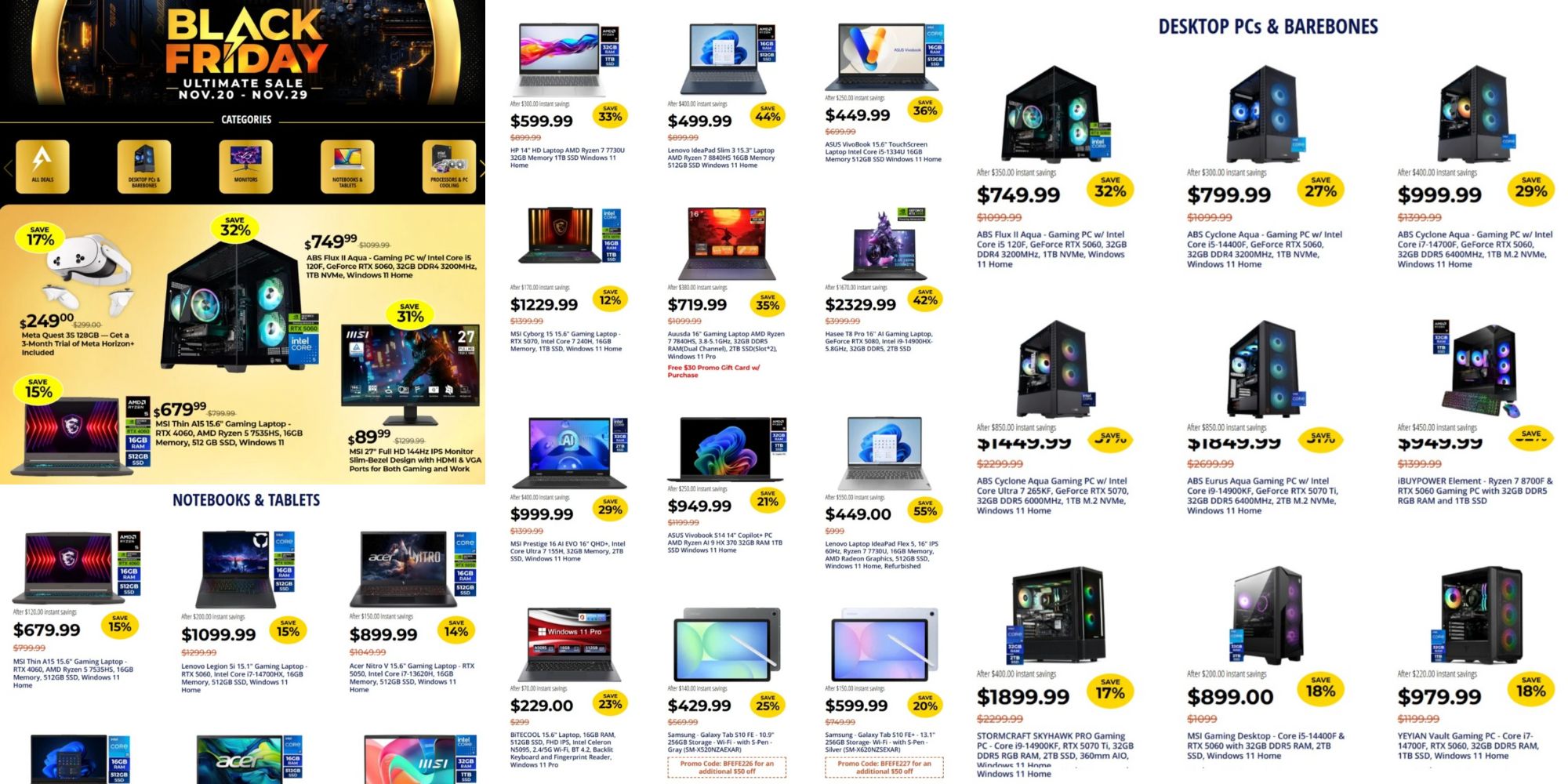 Image showing listings from Newegg.