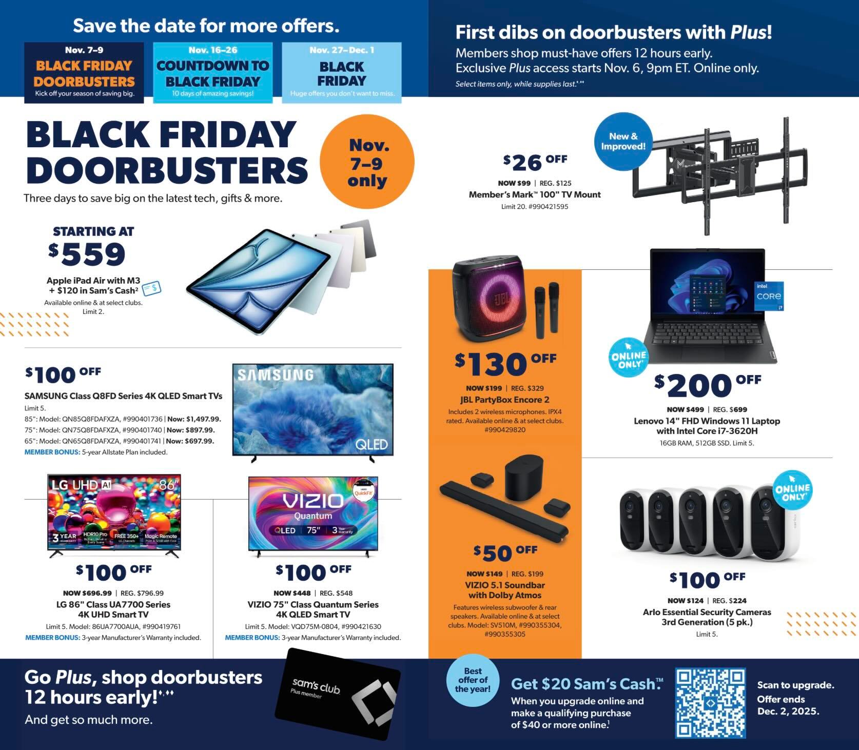 Here's the official 50-page Sam's Club 2025 Black Friday ad: Deals ...