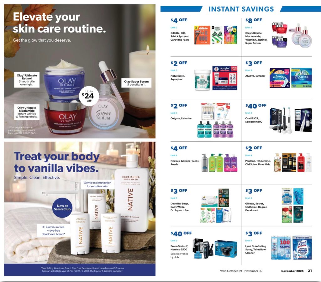 A page with a variety of products on it