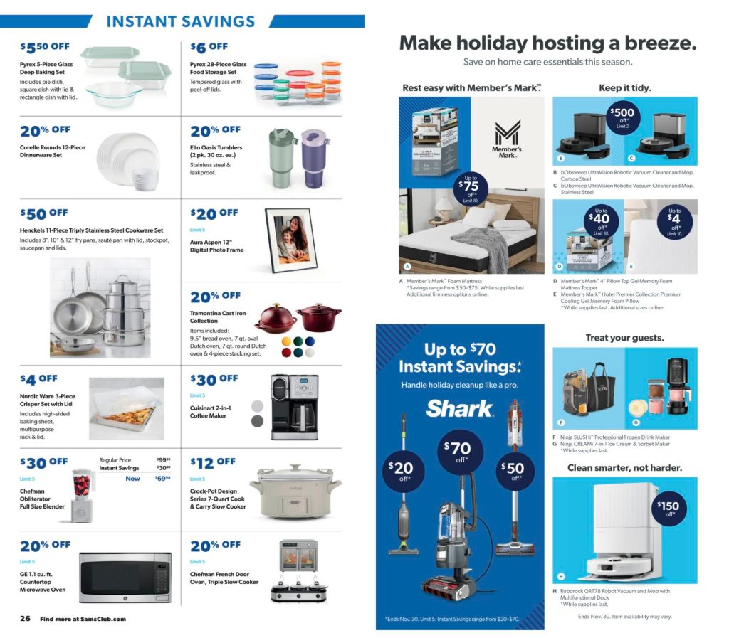 A brochure with a variety of appliances
