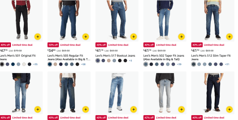 A screenshot of a pair of jeans