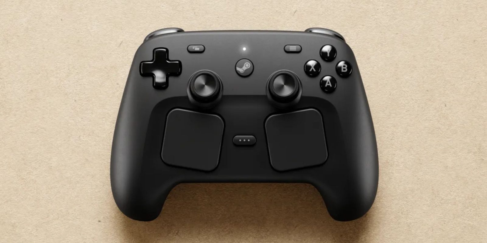 A black video game controller