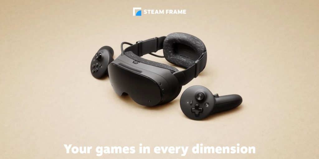 A black headset and game controller