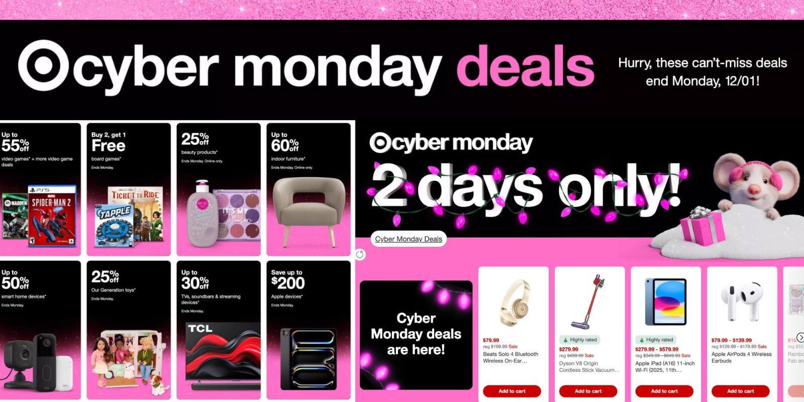 Target Cyber Monday sale now live