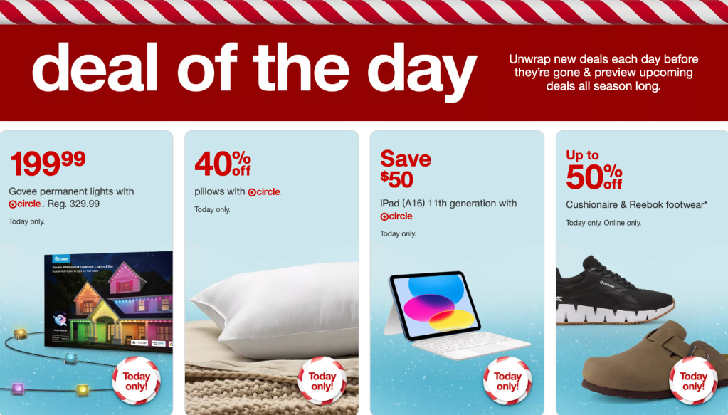 A poster of a sale of pillows and a laptop