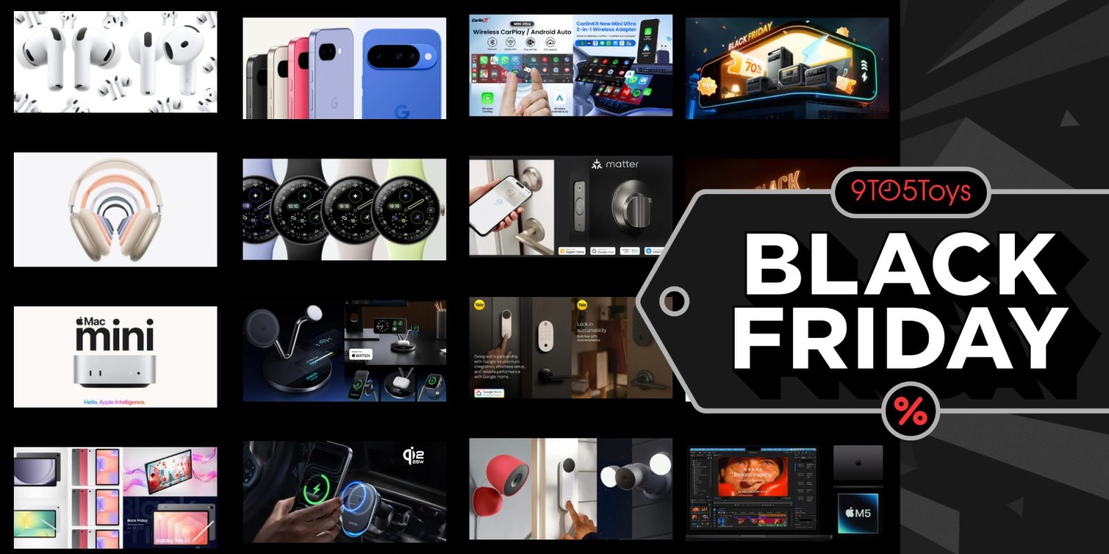 A collage of images of electronics