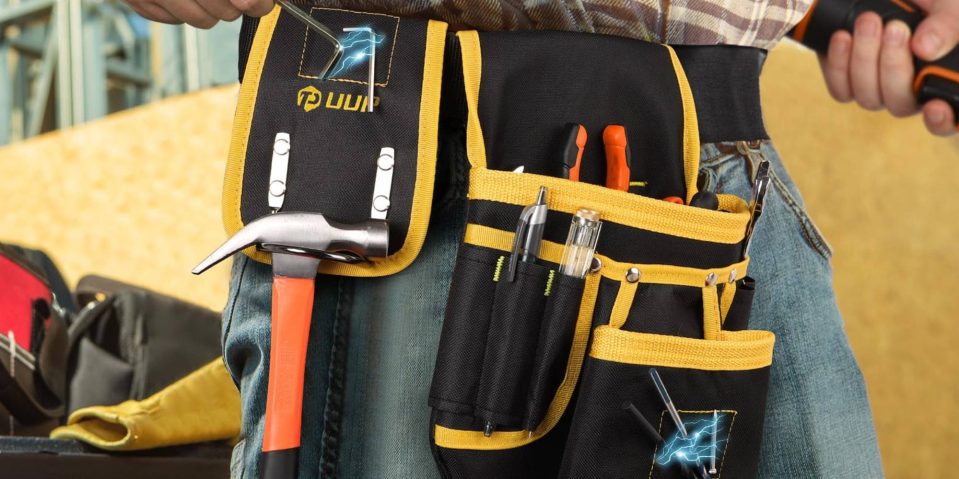 A tool belt with tools on it