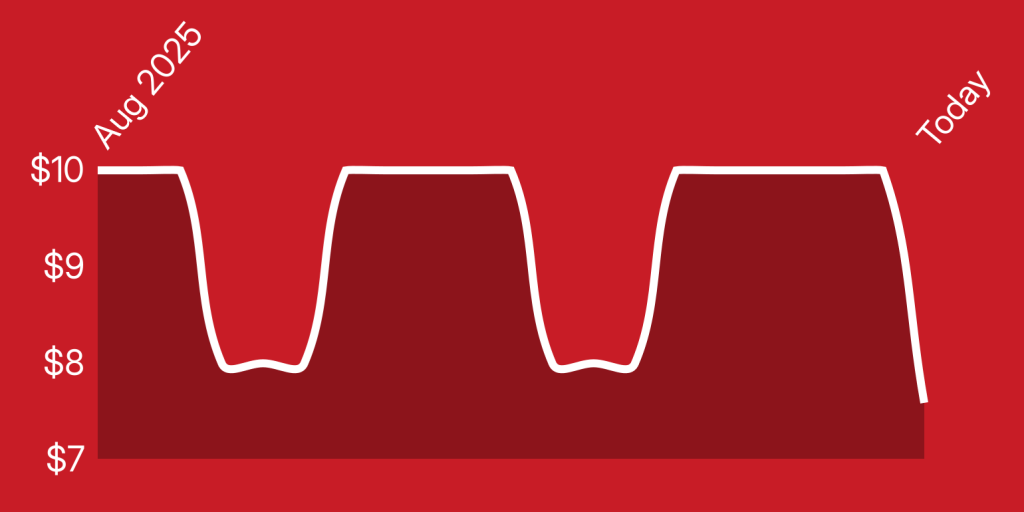 A line drawing of a red background