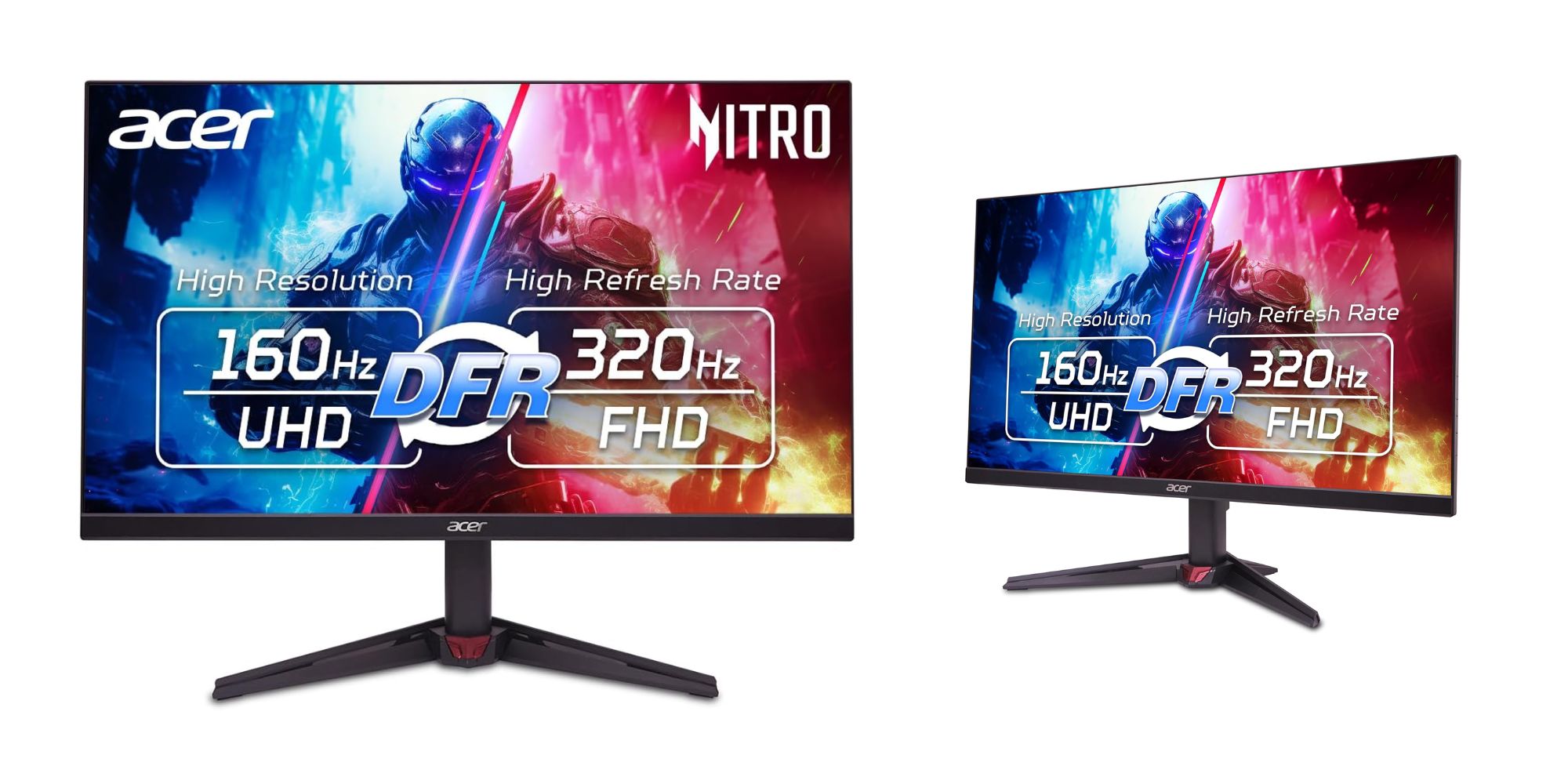 A computer monitor with a picture of a character