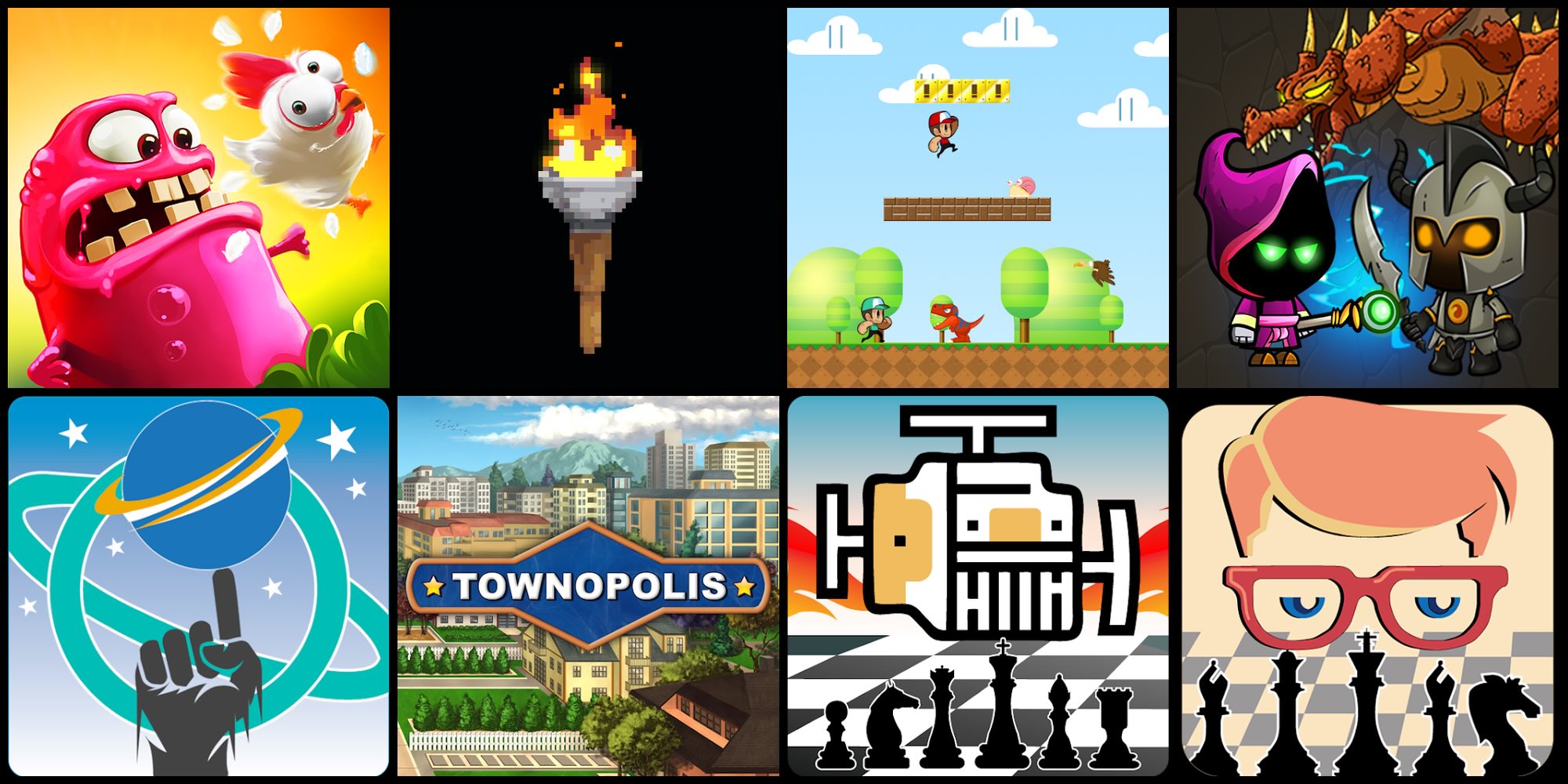 A collage of video games