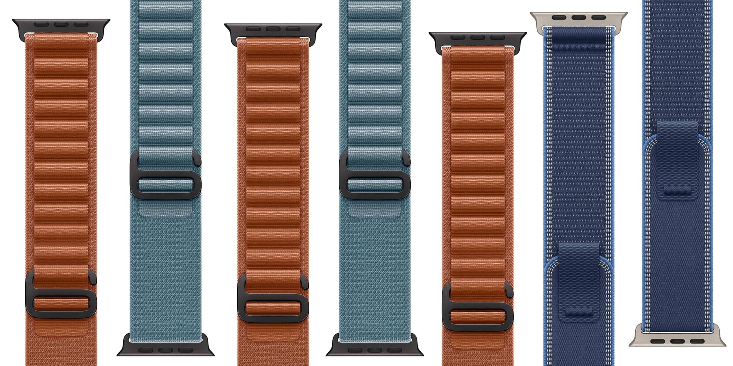 A group of different colored straps