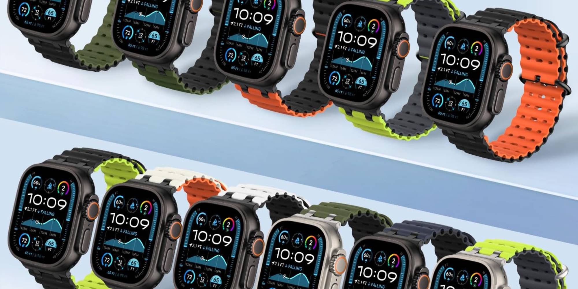 A group of smart watches
