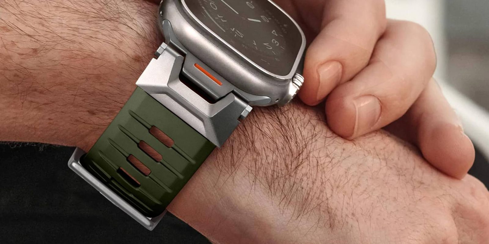 A close up of a watch