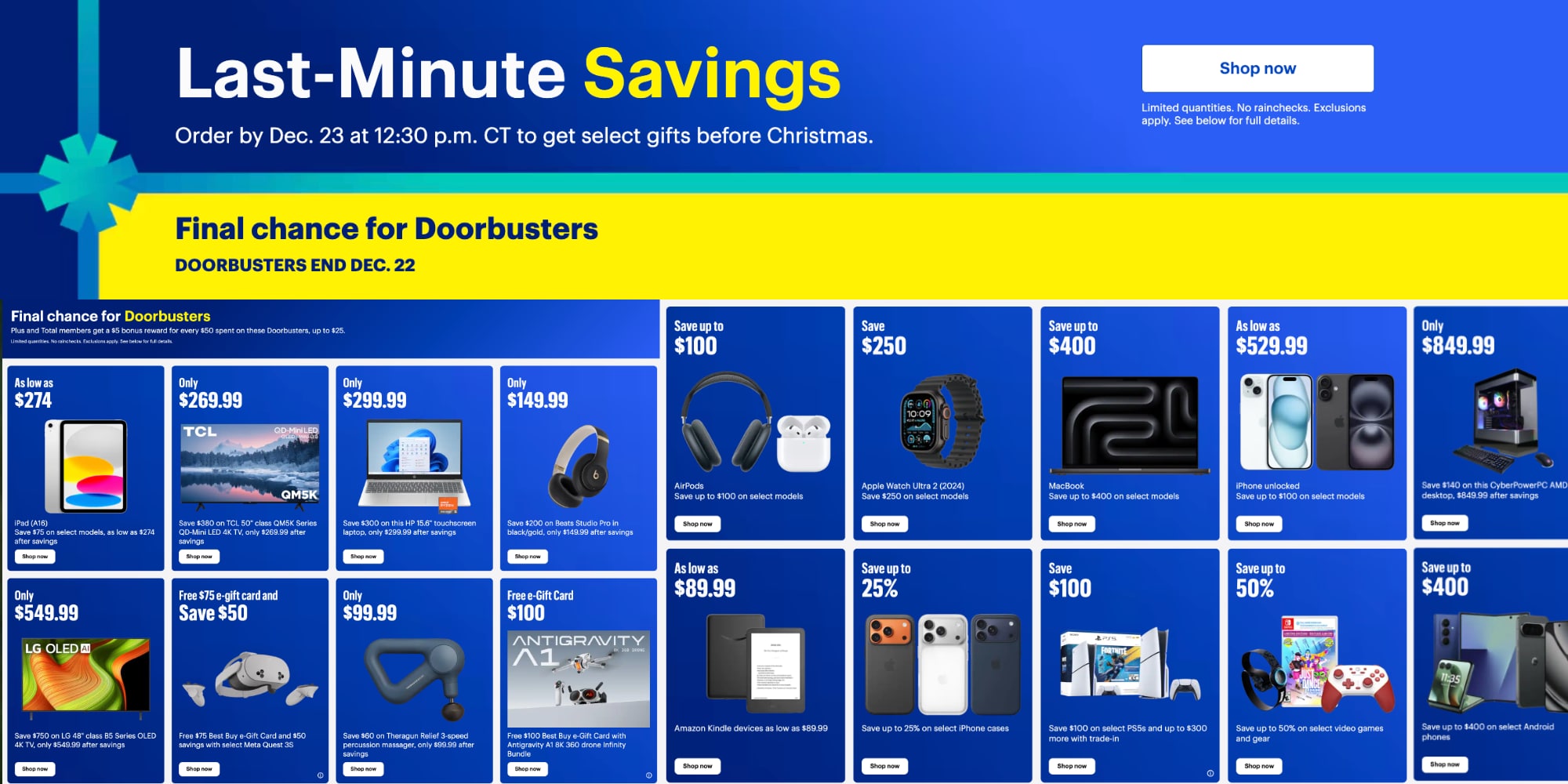 Best Buy Final Chance doorbusters