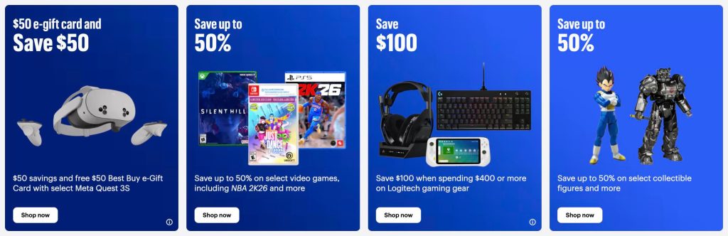 A screenshot of a blue advertisement