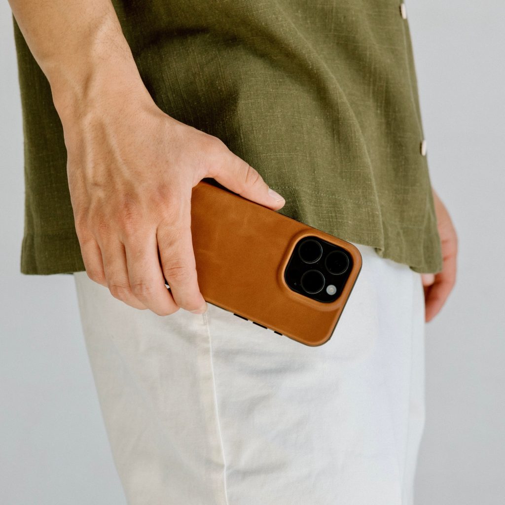 A person holding a phone