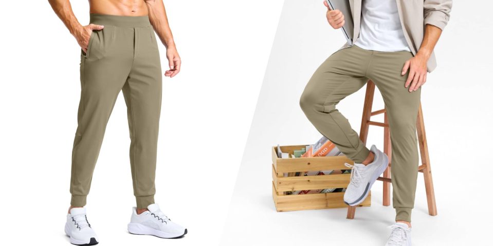 A man wearing khaki pants