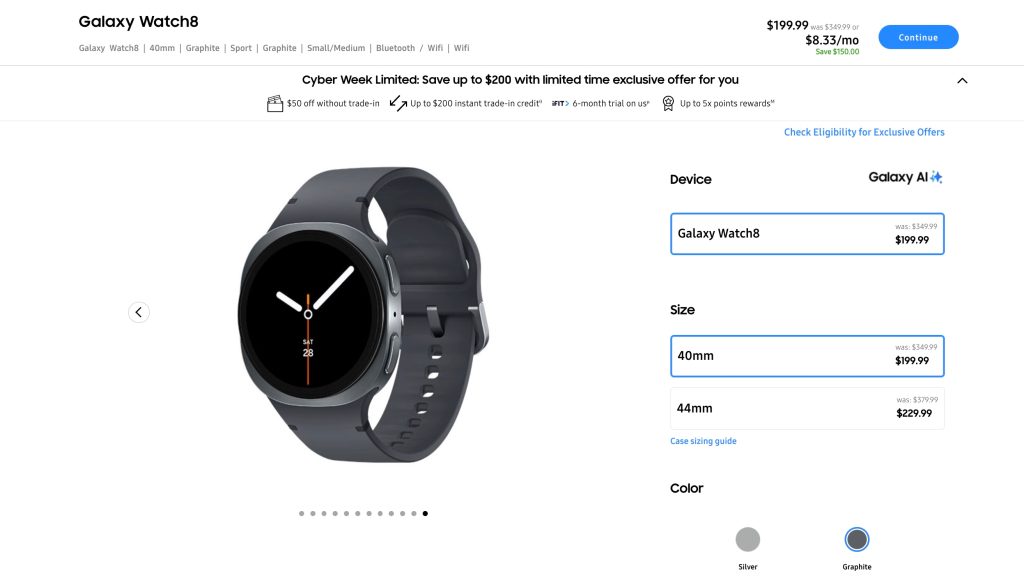 A screenshot of a watch