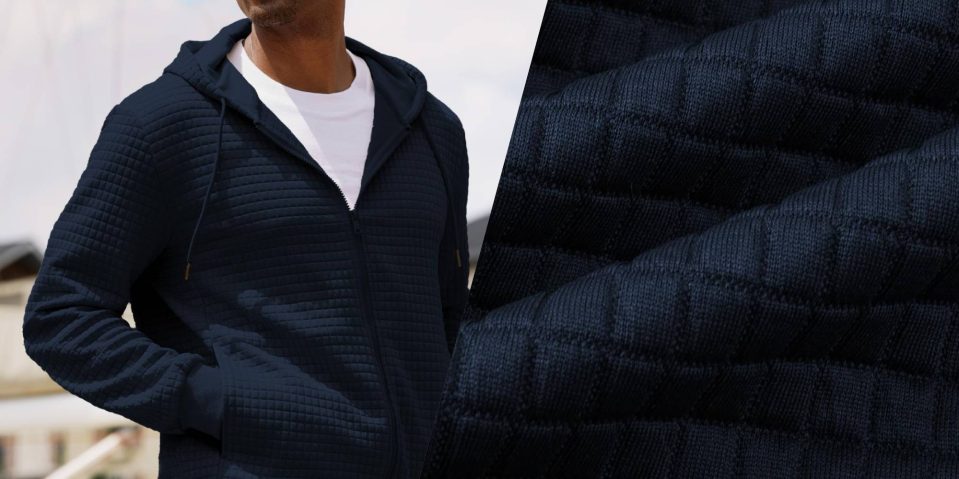 A close up of a man's jacket