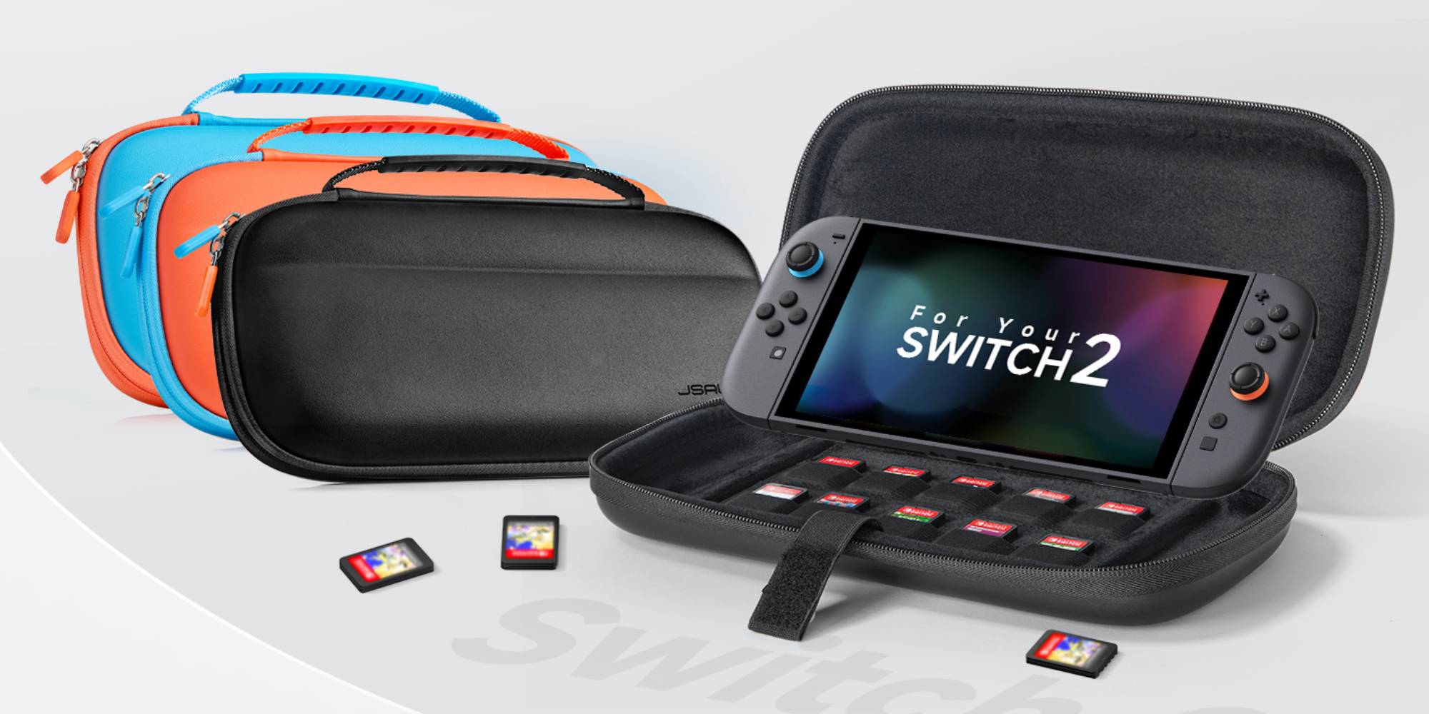 A video game console in a case