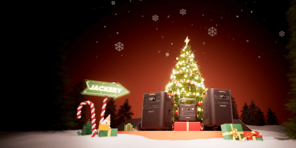 A christmas tree with lights and a sign