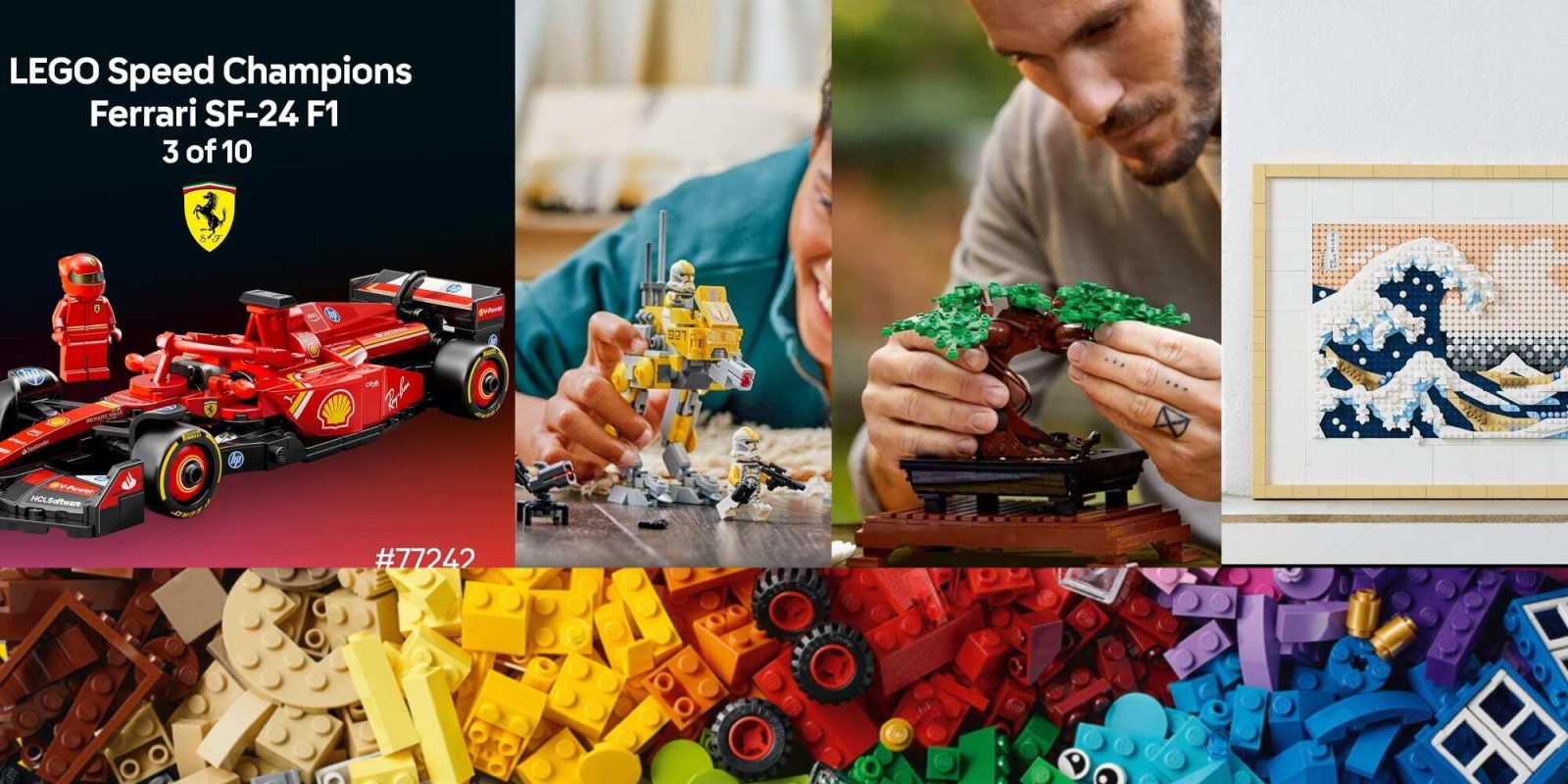 A collage of lego pieces