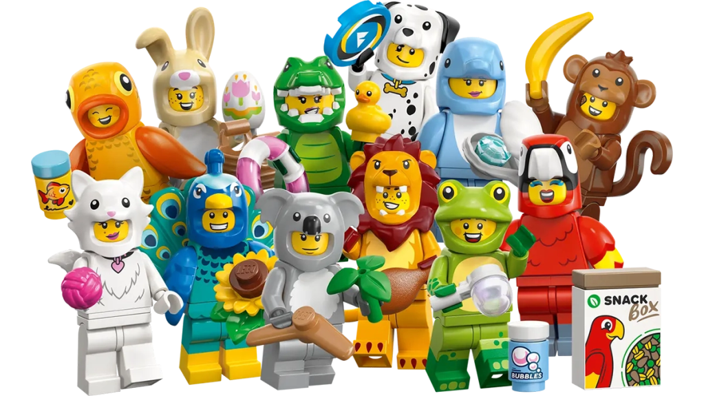 A group of toy figures