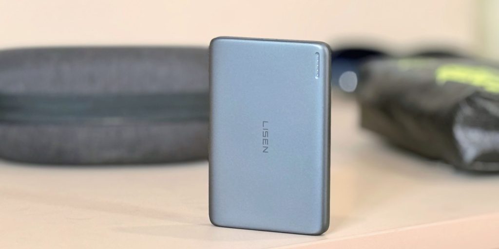 A rectangular device on a table