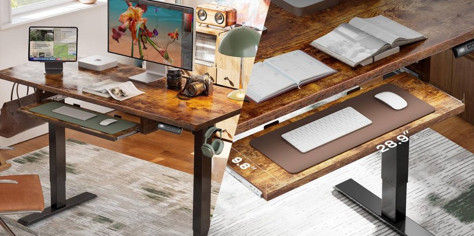 A computer on a desk