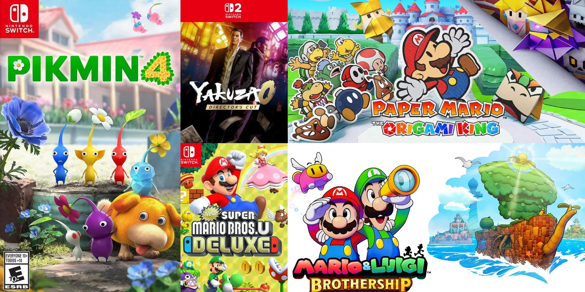 Nintendo Switch Nintendo switch + 4 games Nintendo Switch Console with Gray Joy-Con Zelda Bundle - Walmart.com