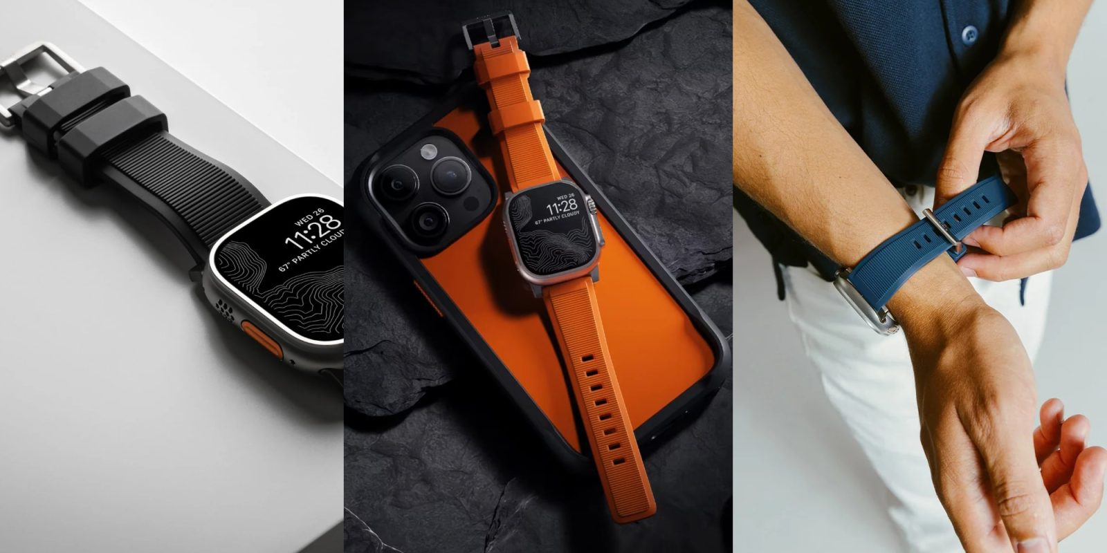 A collage of a smart watch