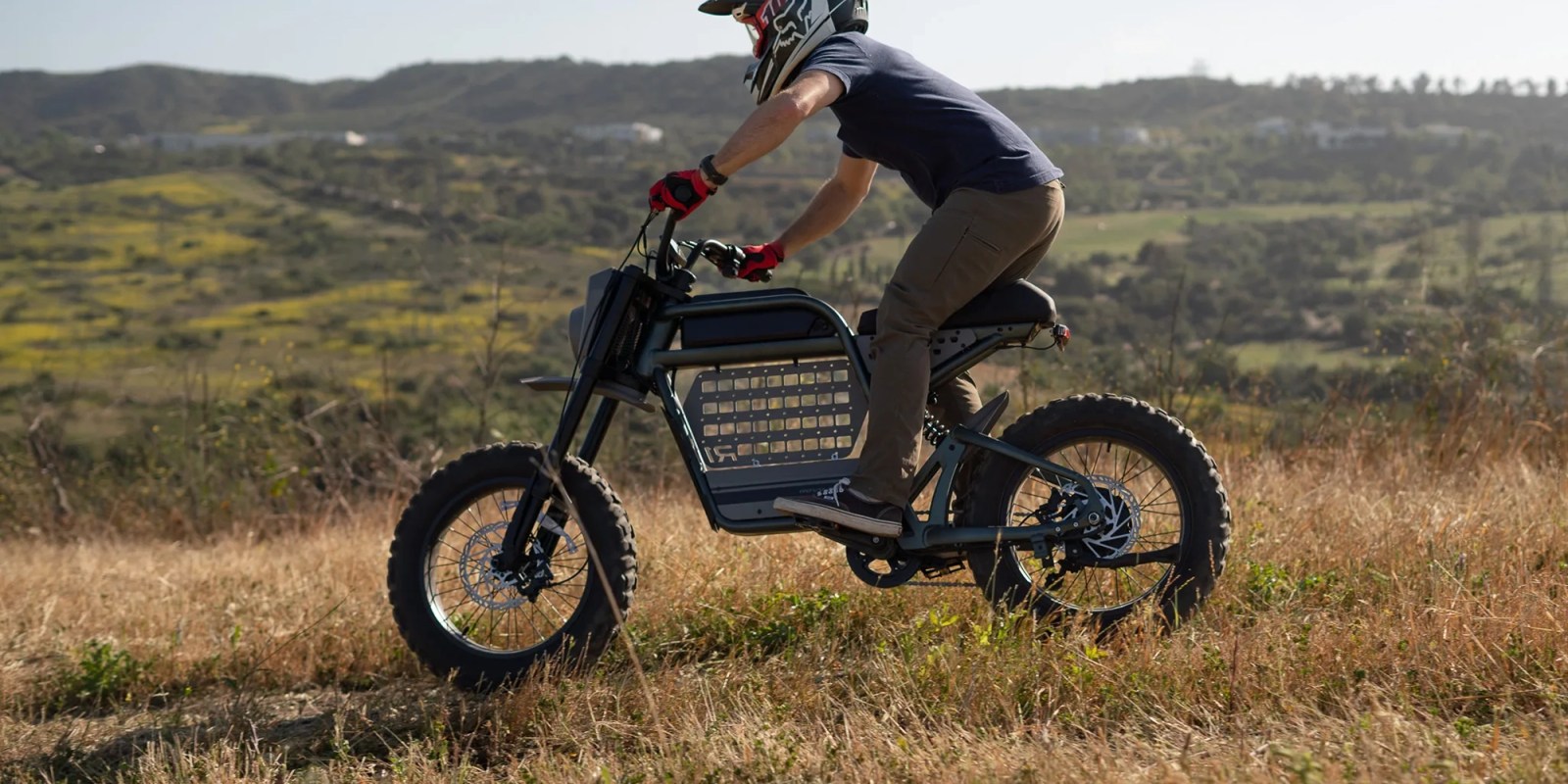 A man riding a motorcycle