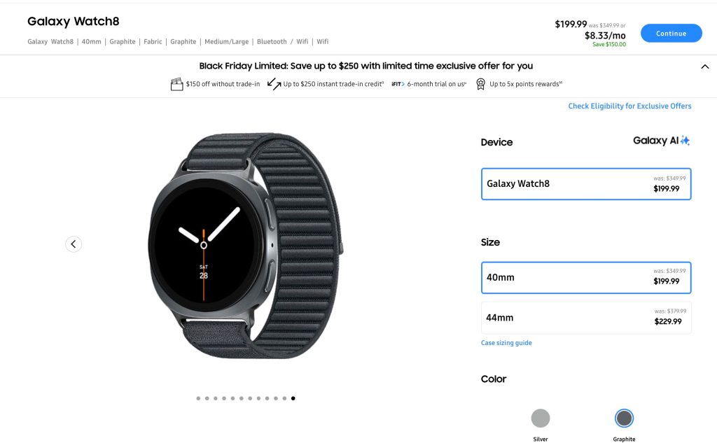 A screenshot of a watch