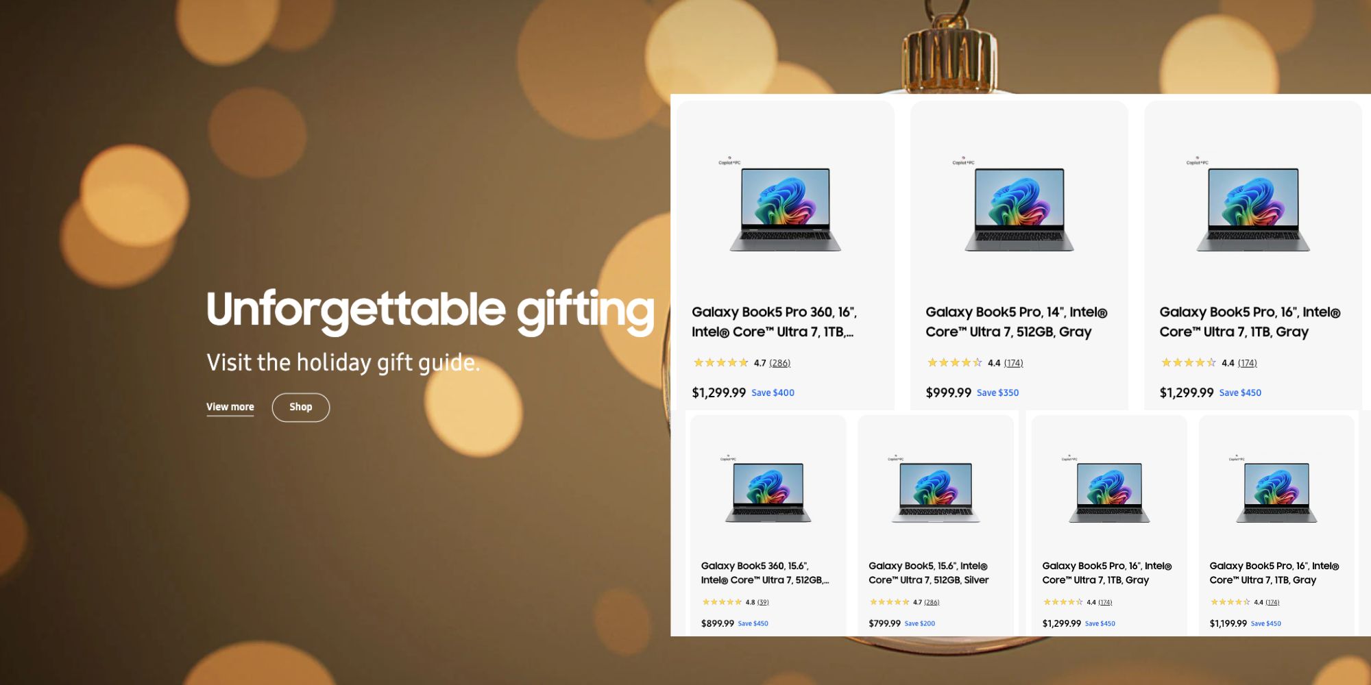 A screenshot of a gift guide