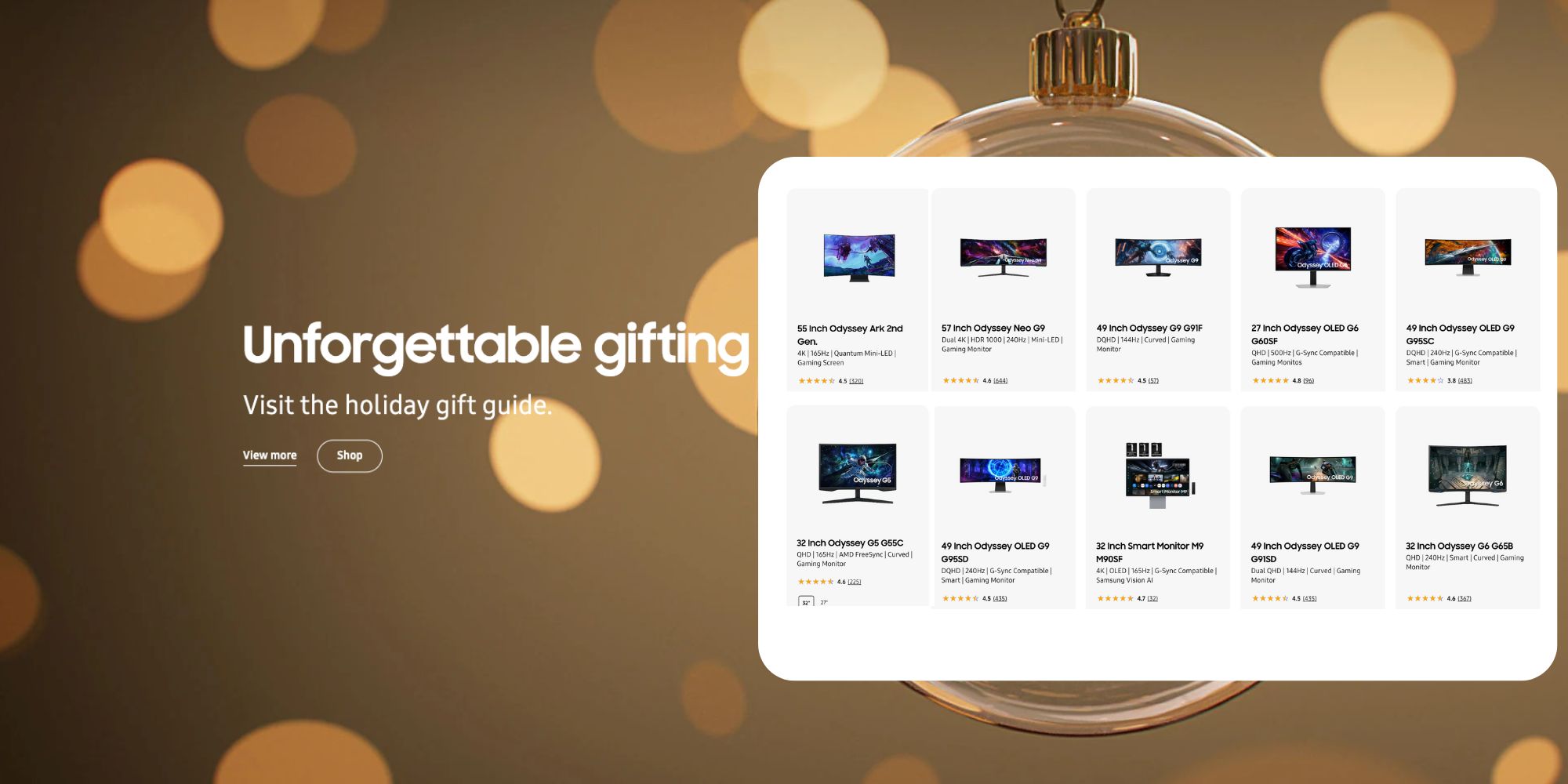 Image showing listings from Samsung monitor deals.