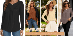 A collage of women wearing different outfits