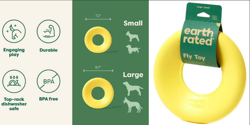 A yellow circle with a green strap