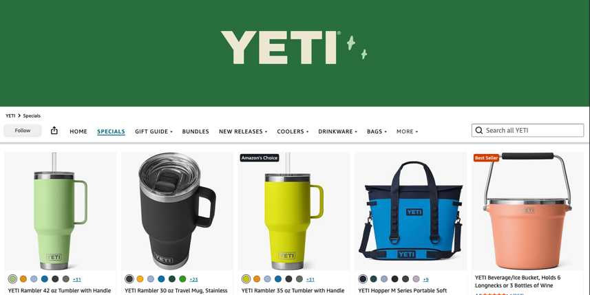 A screenshot of a website