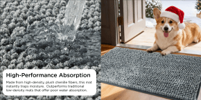 A dog standing on a rug