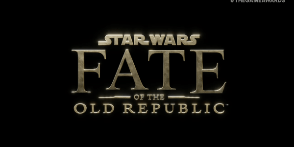 A logo on a black background