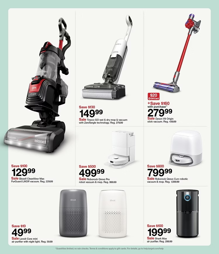 A advertisement for a vacuum cleaner