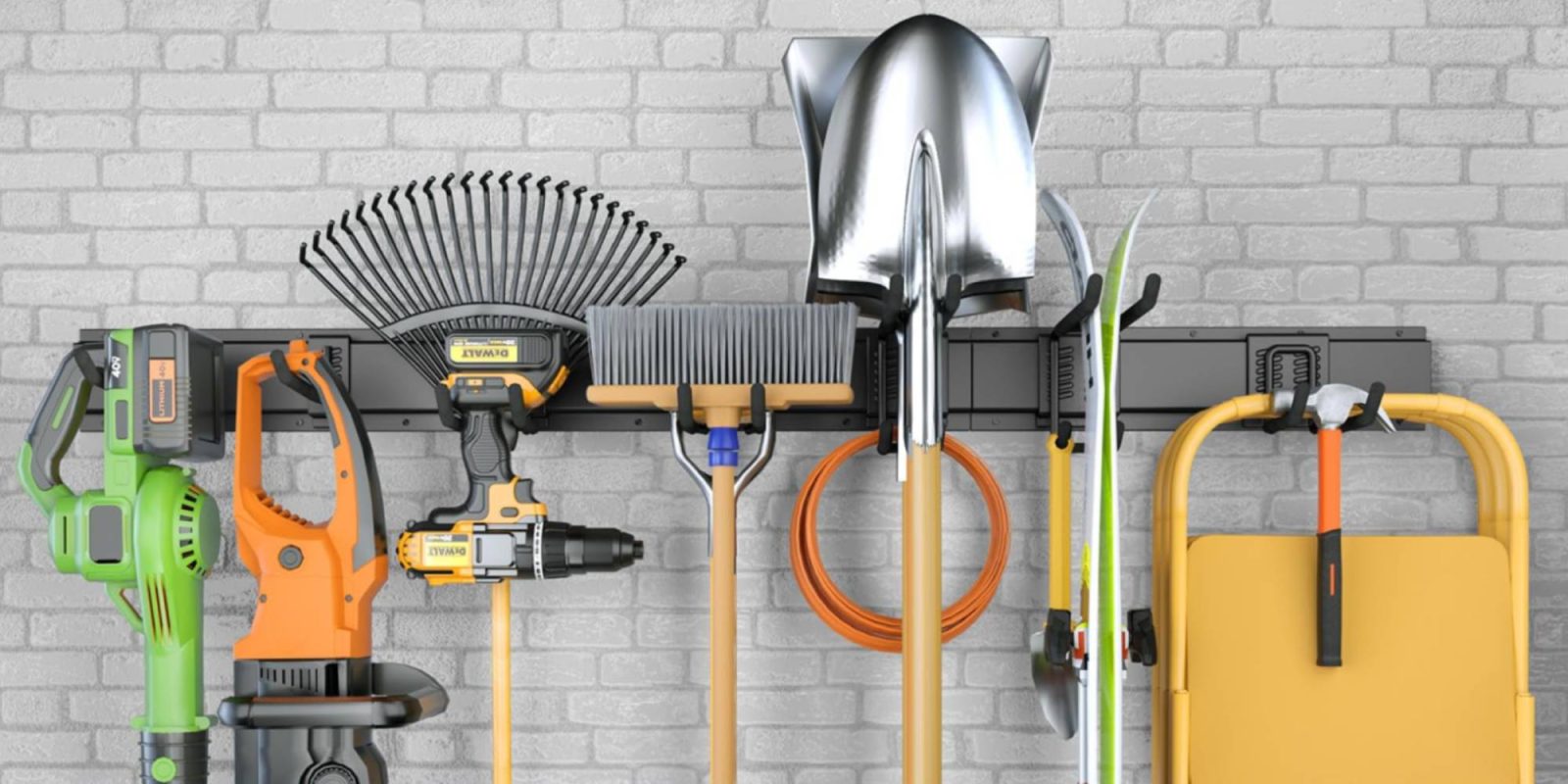 A group of tools on a wall