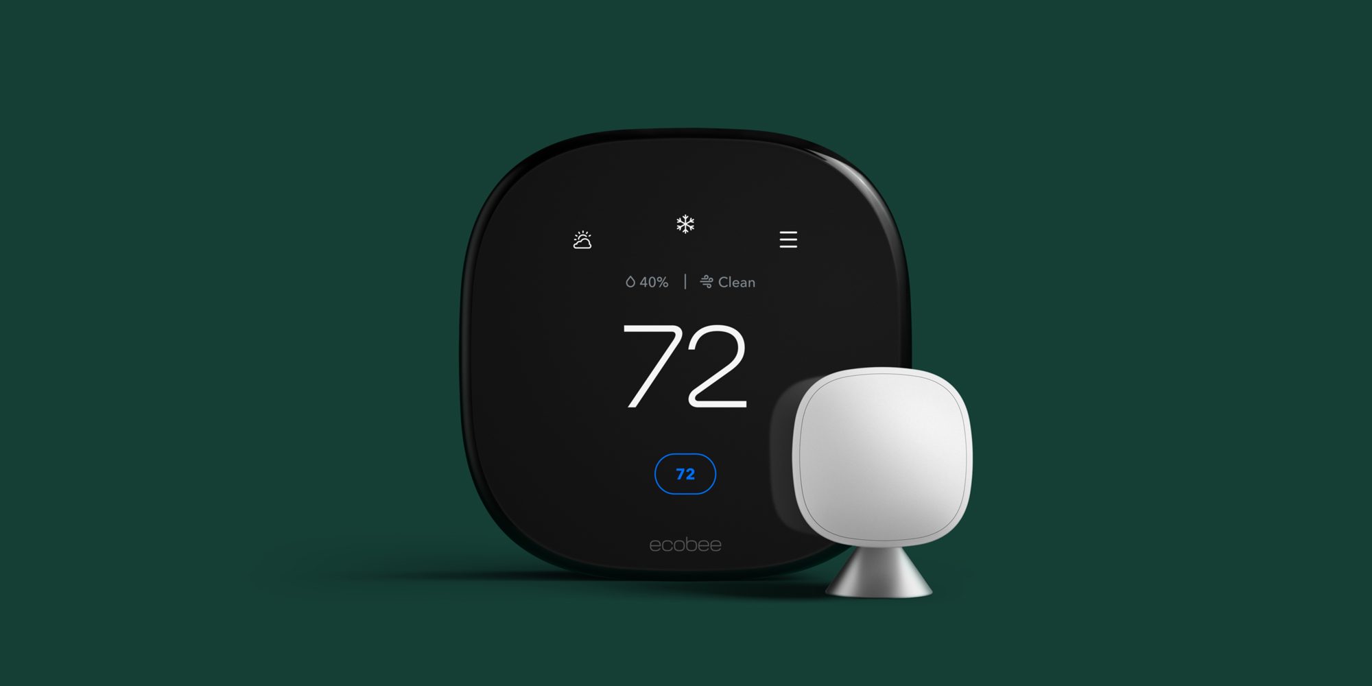 A black square device with a white square object on it